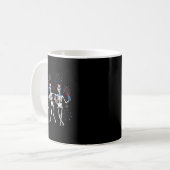 7月アメリカ国旗のスケルトン4日 コーヒーマグカップ (正面左)