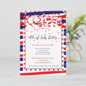 7月アメリカ国旗の愛国的な4日 招待状 (スタンド正面)