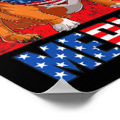 7月アメリカ国旗メリカの第4戦 ポスター (角)