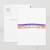 7月アメリカ国旗Happy 4th ポストカード (正面/裏面)