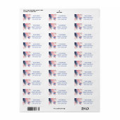 7月アメリカ国旗Happy 4th ラベル (フルシート)