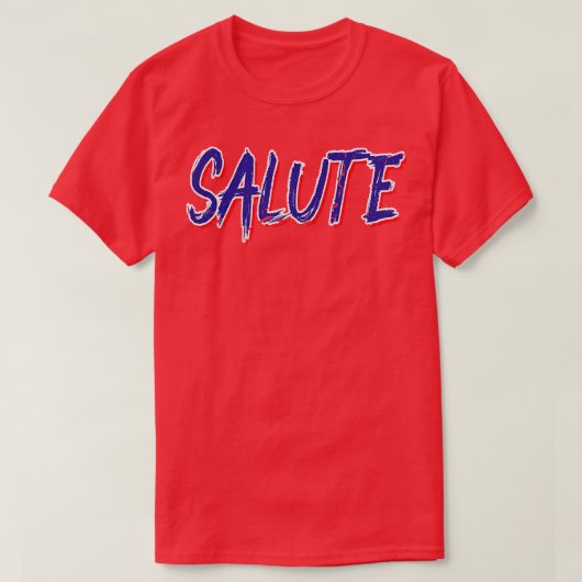 7月アメリカ愛国心の敬礼4日 Tシャツ (デザイン正面)