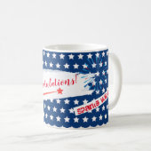 7月アメリカ米国の旗のお祝い第4 コーヒーマグカップ (正面右)