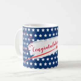 7月アメリカ米国の旗のお祝い第4 コーヒーマグカップ