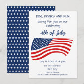 7月エレガントのミニマル第4期ファミリーパーティー 招待状 (正面/裏面)