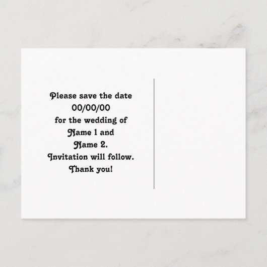 7月エレガントの4日ダマスク日付を保存 案内ポストカード (裏面)