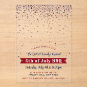 7月エレガントパーティー4日に星を落とす アクリル招待状 (正面)