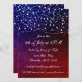 7月エレガント4日トゥインクルライトスターズパーティー 招待状 (正面/裏面)