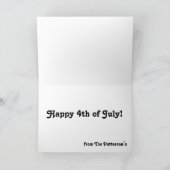 7月エンジェル7月4日/誕生日グリーティングカード カード (内部)