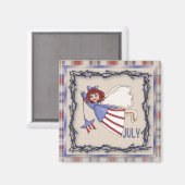 7月エンジェル/フェアリー月マグネット マグネット (正面/裏面)