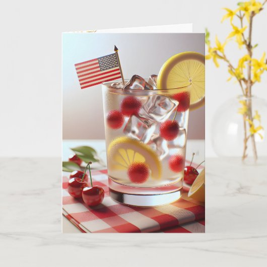 7月カクテル4日 カード (黄色い花)