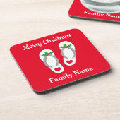 7月カスタムのクリスマス飲料用コースター コースター (左側)