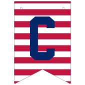 7月カスタムのストライプ第4回愛国旗 バンティングフラッグ (第2の旗)