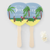 7月カスタムのパーティーのクリスマス ハンドファン (正面&裏面)