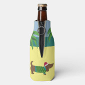 7月カスタムのパーティーのダックスフント ボトルクーラー (ボトル裏面)