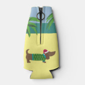 7月カスタムのパーティーのダックスフント ボトルクーラー (裏面)