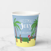7月カスタムのパーティースクエア紙コート 紙コップ (裏面)