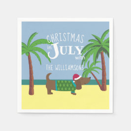 7月カスタムのパーティー広場のクリスマス スタンダードカクテルナプキン