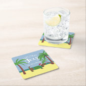 7月カスタムのパーティー スクエアペーパーコースター (インサイチュ)