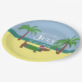 7月カスタムのパーティー ペーパープレート (アングル)