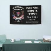 7月カスタムの4thアメリカを祝福する神 横断幕 (トレードショー)