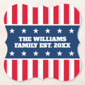 7月カスタムパーティーお祝い4日 ペーパーコースター (正面)