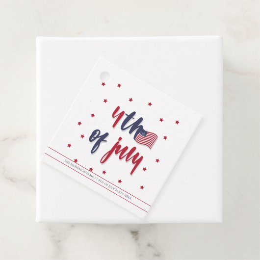 7月カスタム第4回愛国米国国旗のパーティー フェイバータグ (インサイチュ)