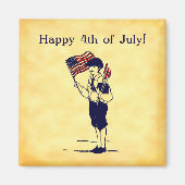 7月カスタム米国国旗と花火マグネットの第4戦 マグネット (正面)