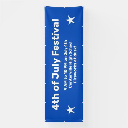 7月カスタム4日お祝いバナー 横断幕 (縦)