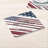 7月カスタム4日の国旗の色の飛行機コースター ペーパーコースター (アングル)