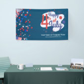 7月カスタム4日アメリカ国旗のテーマ業 横断幕 (トレードショー)