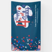 7月カスタム4日アメリカ国旗のテーマ業 横断幕 (縦)