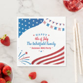 7月カスタム4日ファミリーサマーBBQパーティー紙 スタンダードランチョンナプキン (インサイチュ)