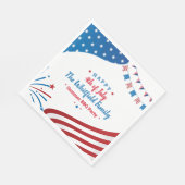 7月カスタム4日ファミリーサマーBBQパーティー紙 スタンダードランチョンナプキン (角)