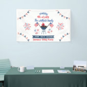 7月カスタム4日ファミリー夏BBQパーティーバナー 横断幕 (トレードショー)