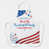 7月カスタム4日ファミリー夏BBQパーティー エプロン (正面)