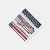 7月カスタム4日旗飛行機紙ナプキンス スタンダードカクテルナプキン (角)
