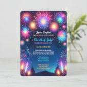 7月カラフルパーティー4日まぶしい花火 招待状 (スタンド正面)