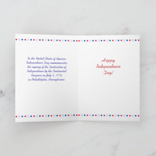 7月カードのかわいいヴィンテージ第4 カード (内部)