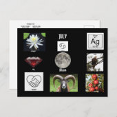 7月ガン誕生月ポストカード ポストカード (正面/裏面)