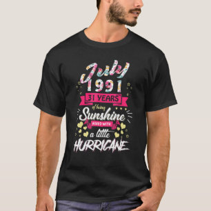 7月ガール1991年31誕生日31歳 Tシャツ