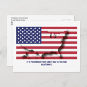 7月クリスチャンの愛国的な4番目 ポストカード (正面/裏面)