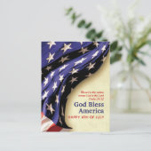 7月クリスチャンの愛国的な4番目 ポストカード (スタンド正面)