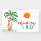 7月クリスマスパーティーパームツリーバナー 横断幕 (横)