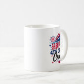 7月クルーズ愛国的なアメリカのクルーシの幸せ4日 コーヒーマグカップ (正面右)
