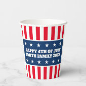 7月クールパーティー第4回米国愛国国旗カスタム 紙コップ (裏面)