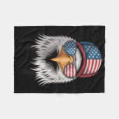 7月クール4日イーグル米国国旗Sungles Independden フリースブランケット (正面(横))
