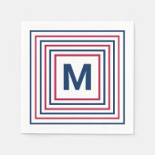 7月コンテンポラリー4日赤白・青パーティー スタンダードカクテルナプキン (正面)