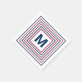 7月コンテンポラリー4日赤白・青パーティー スタンダードカクテルナプキン (角)