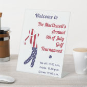 7月ゴルフトーナメント第4戦へようこそ 台座サイン (インサイチュ)